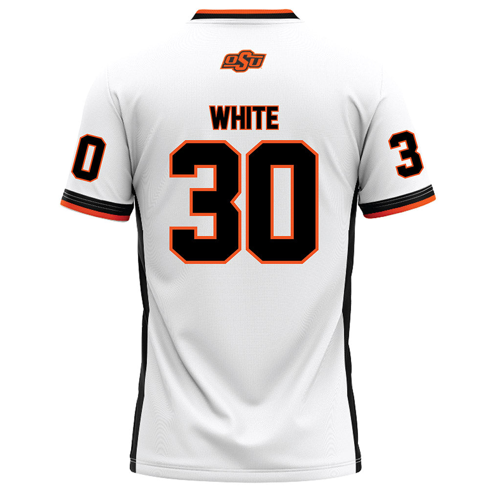 Oklahoma State - NCAA Football : Jaylon White - White Football Jersey-1