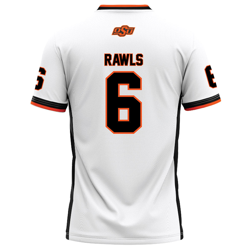 Oklahoma State - NCAA Football : Brandon Rawls - White Football Jersey-1
