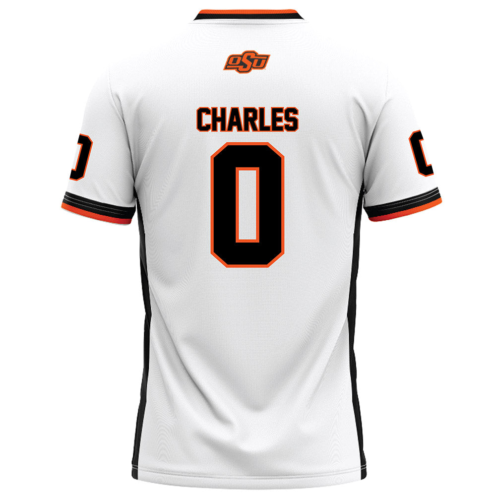 Oklahoma State - NCAA Football : Malik Charles - White Football Jersey-1