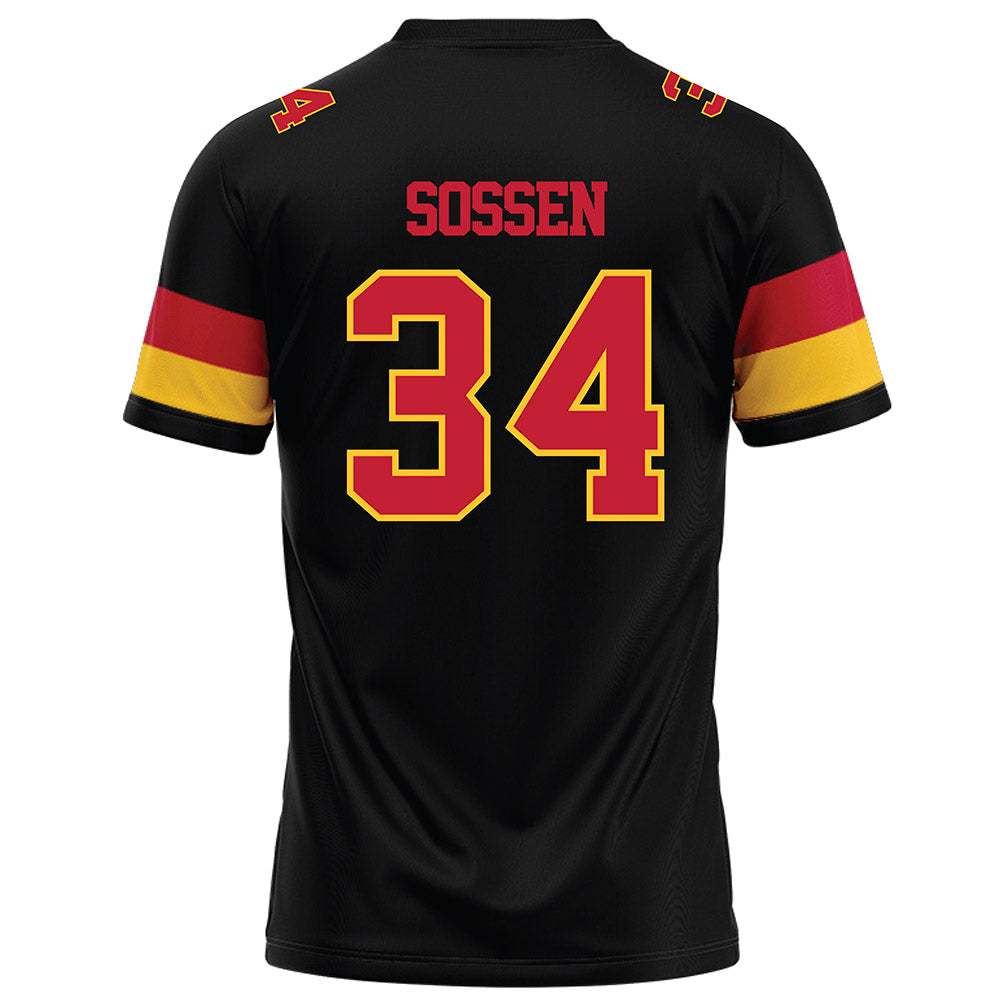 Ferris State - NCAA Football : Finn Sossen - Black Football Jersey-1
