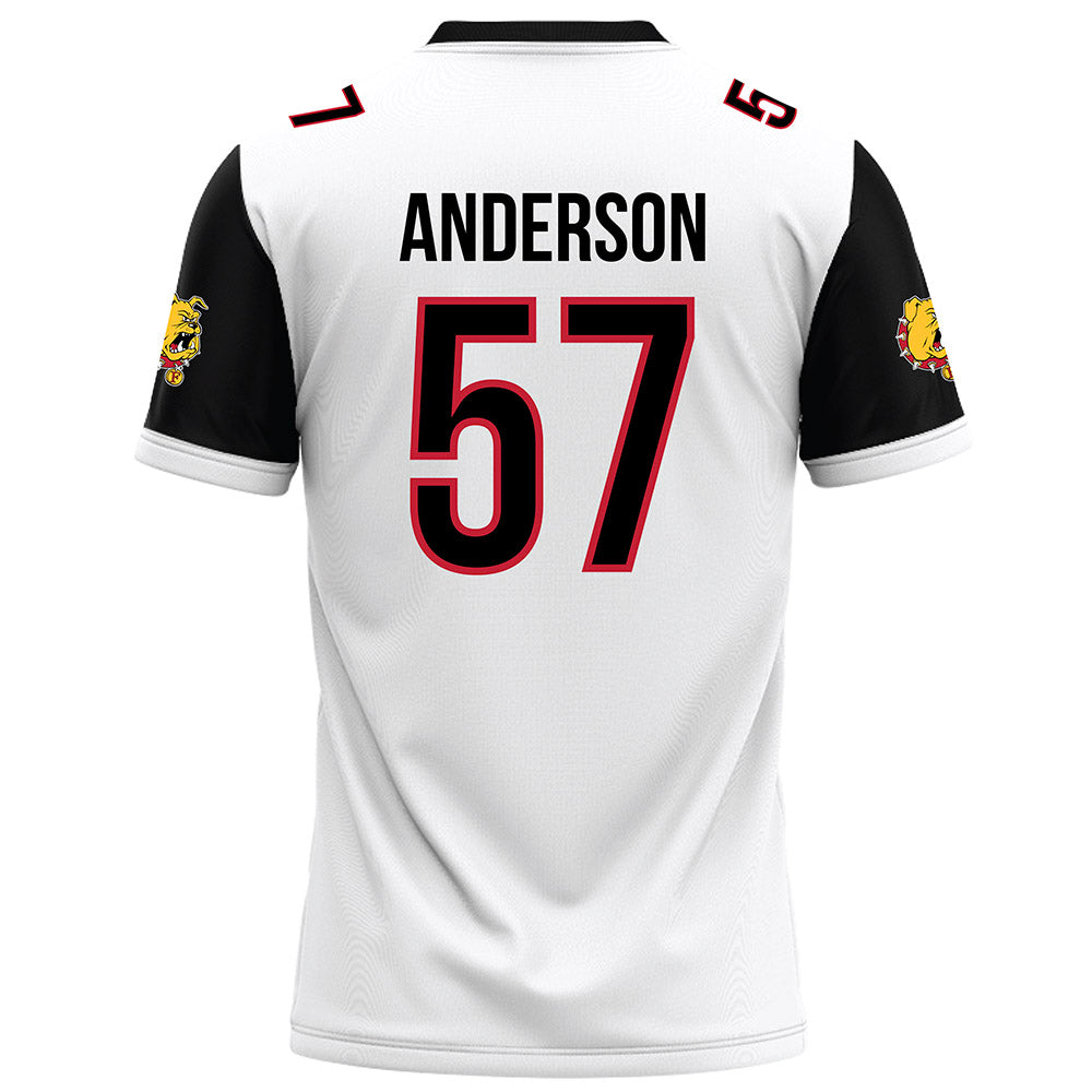 Ferris State - NCAA Football : Derek Anderson - White Football Jersey-1