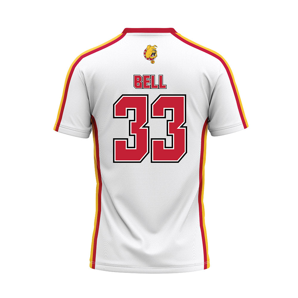 Ferris State - NCAA Softball : Cece Bell - White Baseball Jersey-1