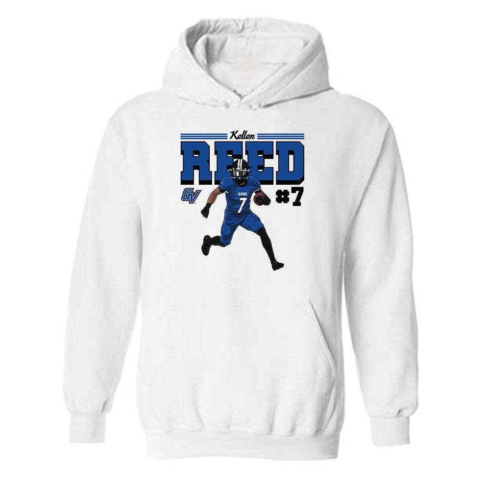Grand Valley - NCAA Football : Kellen Reed - Hooded Sweatshirt Individual Caricature