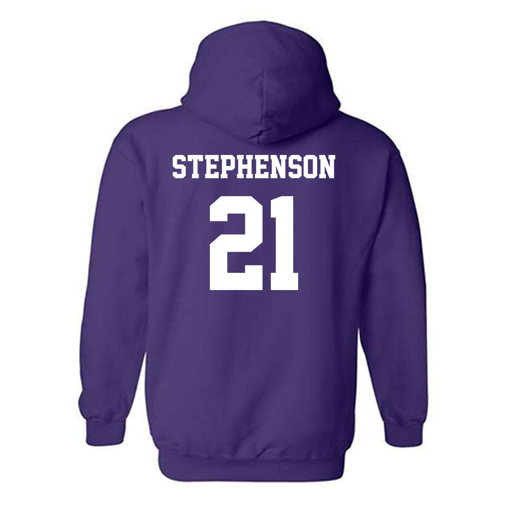 JMU - NCAA Women's Basketball : Zakiya Stephenson - Classic Shersey Hooded Sweatshirt-1