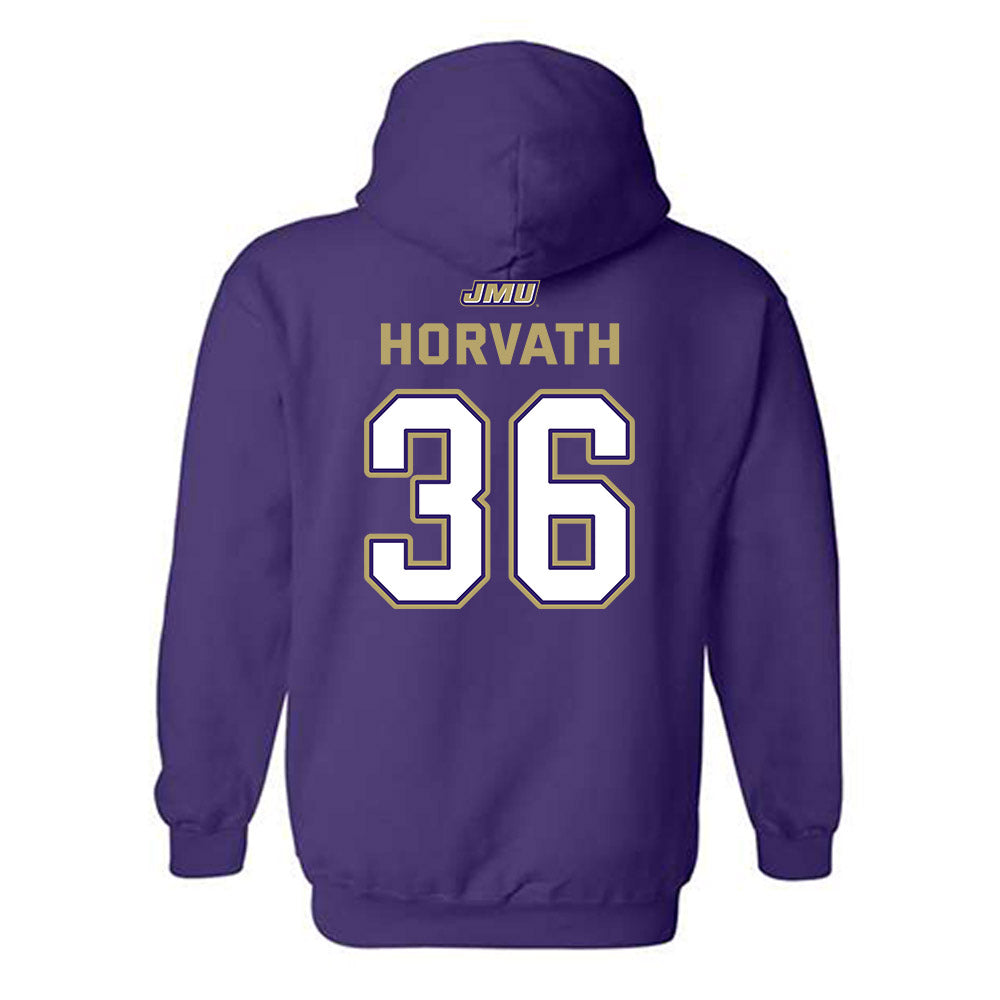 JMU - NCAA Baseball : Adam Horvath - Hooded Sweatshirt-1