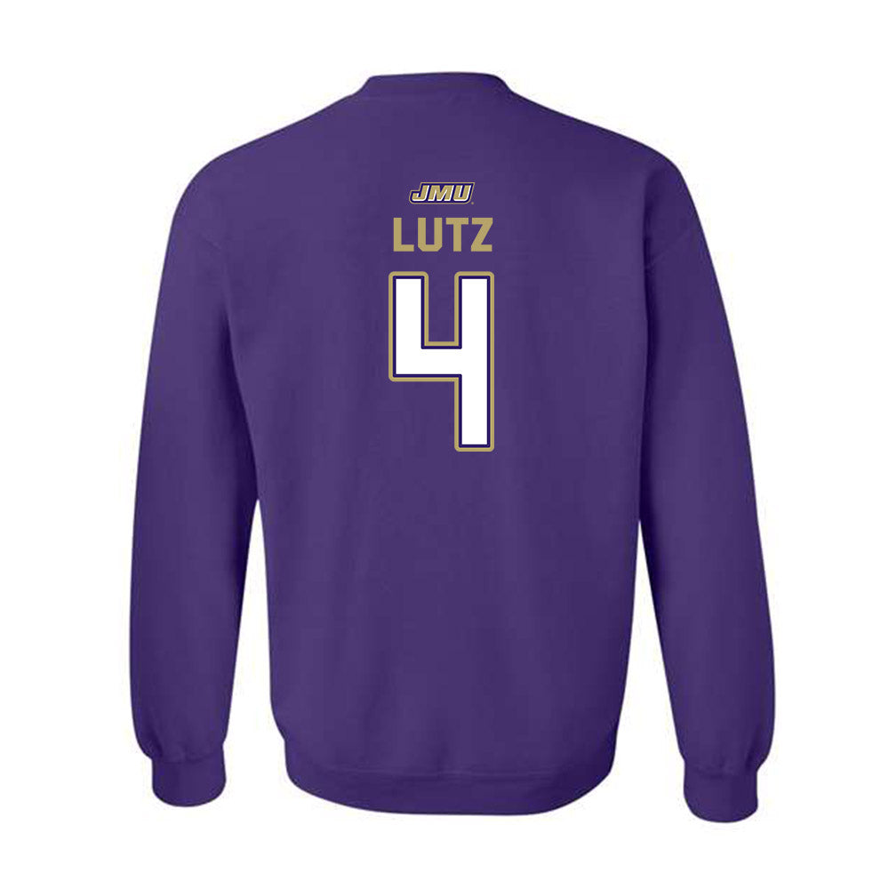 JMU - NCAA Baseball : Tyler Lutz - Crewneck Sweatshirt-1