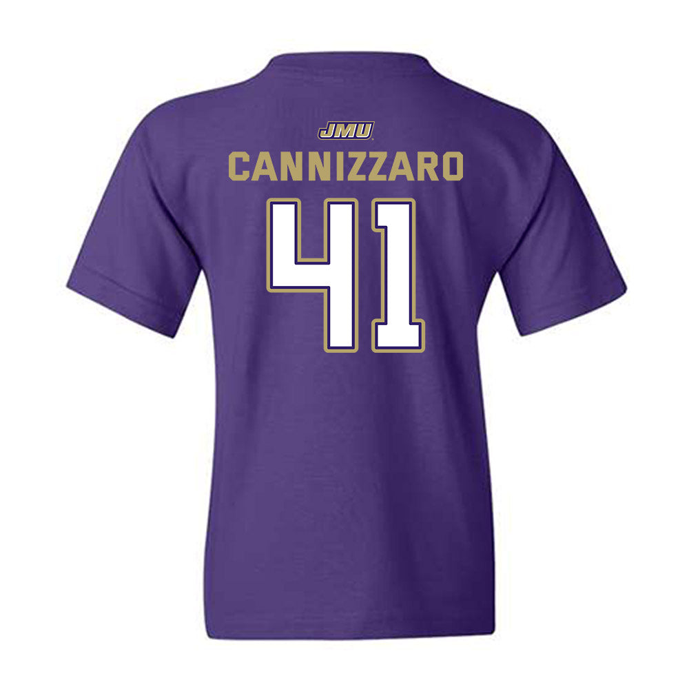 JMU - NCAA Baseball : Jack Cannizzaro - Youth T-Shirt-1