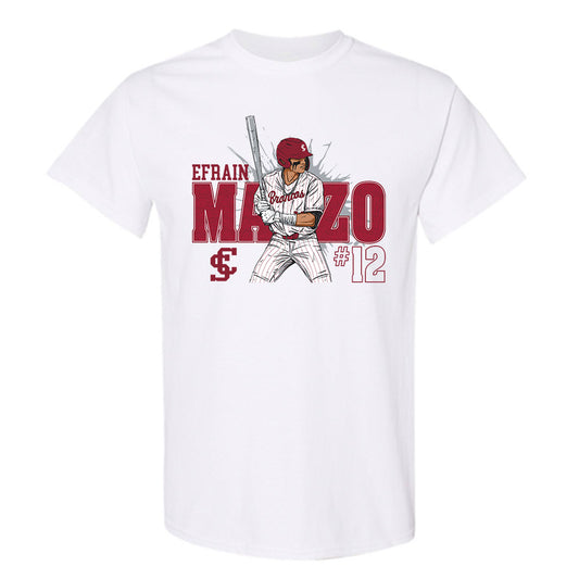 SCU - NCAA Baseball : Efrain Manzo - Individual Caricature T-Shirt