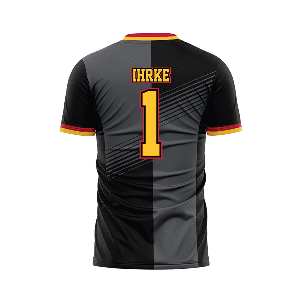 Ferris State - NCAA Women's Soccer : Korinne Ihrke - Black Soccer Jersey-1