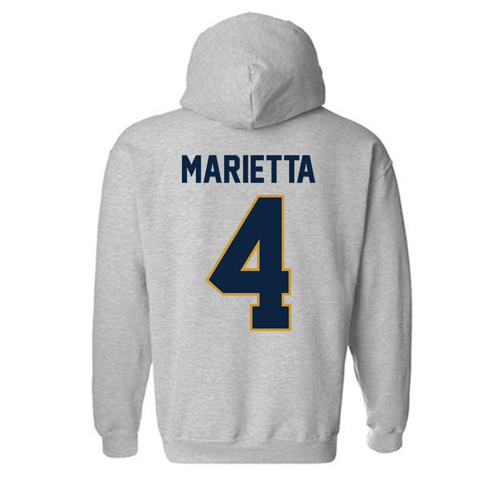 Notre Dame - NCAA Softball : Ashley Marietta - Sports Shersey Hooded Sweatshirt-1