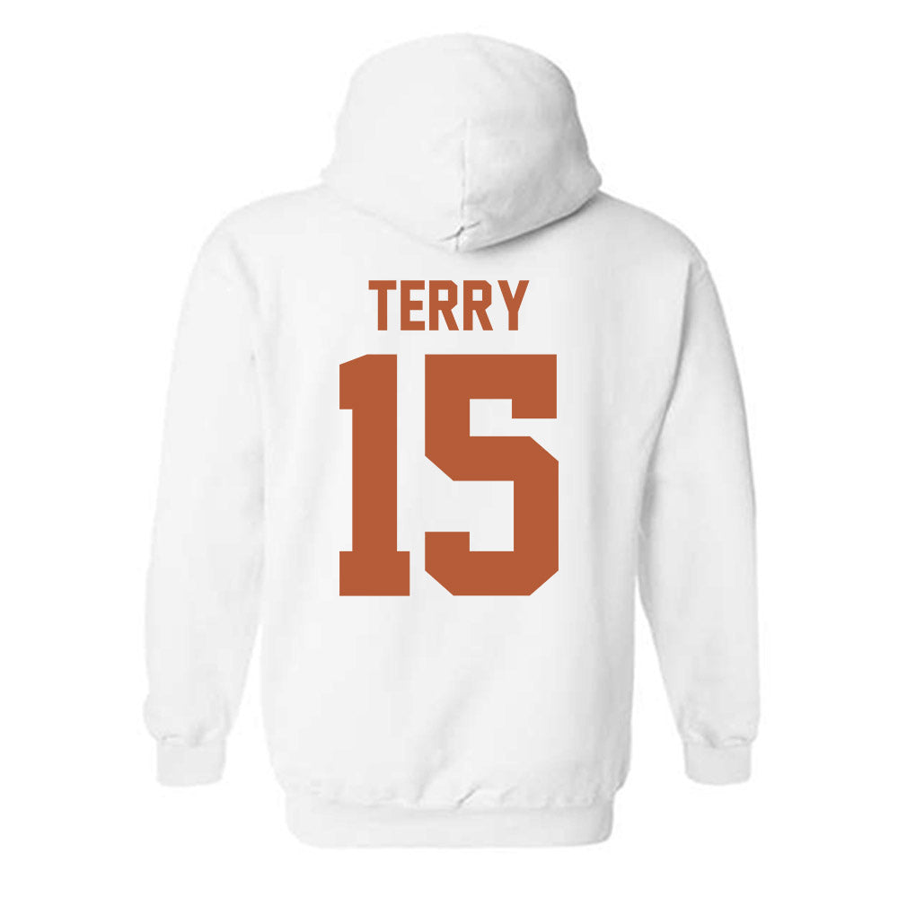 Texas - NCAA Football : Justus Terry - Classic Shersey Hooded Sweatshirt-1