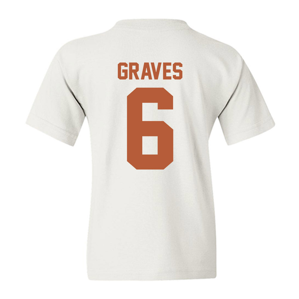 Texas - NCAA Women's Basketball : Sarah Graves - Classic Shersey Youth T-Shirt-1