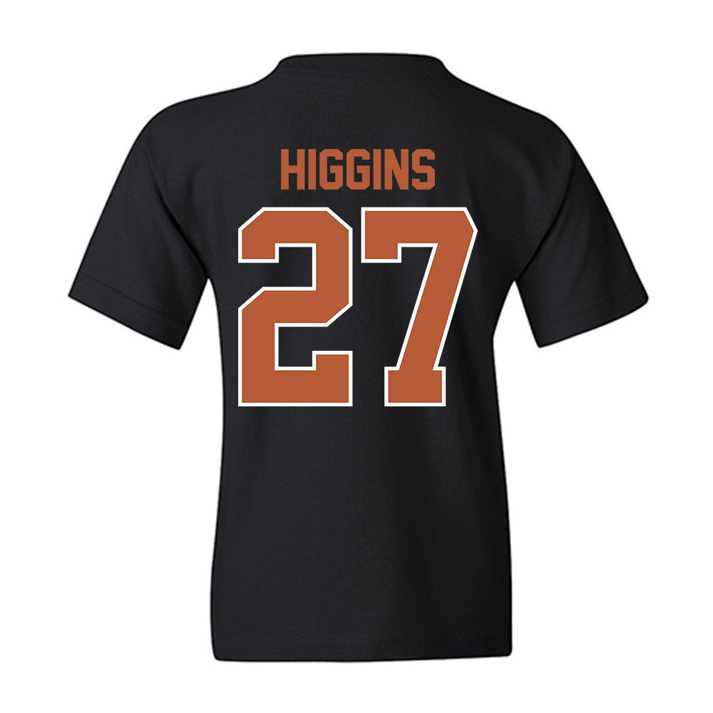 Texas - NCAA Baseball : Cal Higgins - Sports Shersey Youth T-Shirt-1