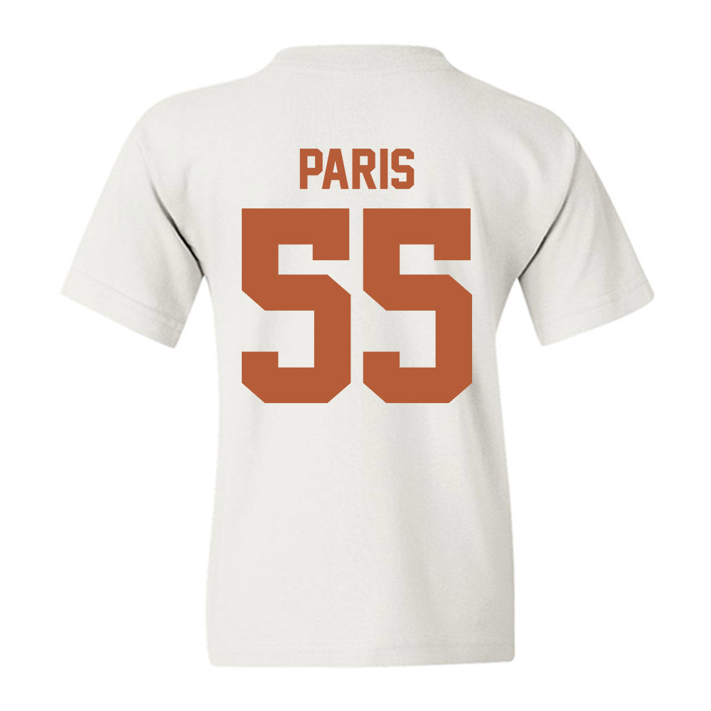 Texas - NCAA Baseball : Jack Paris - Sports Shersey Youth T-Shirt-1