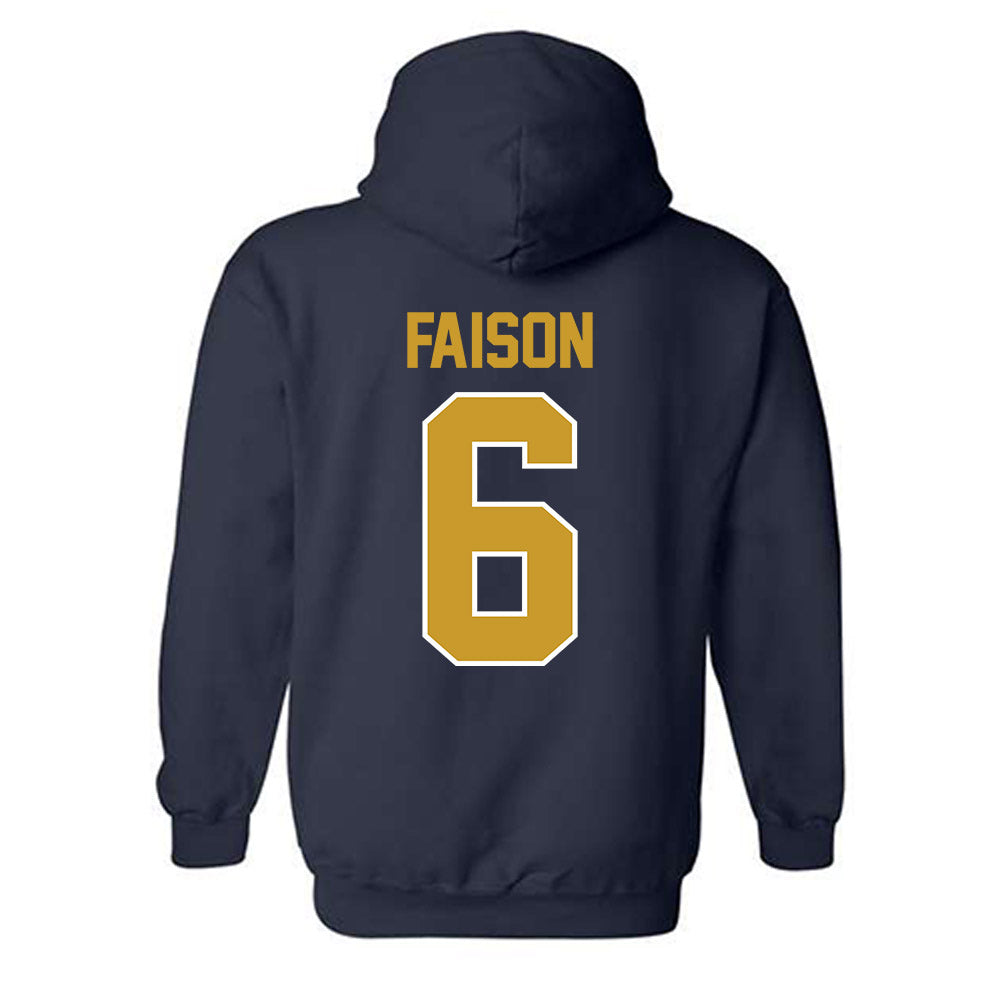 Notre Dame - NCAA Football : Jordan Faison - Classic Shersey Hooded Sweatshirt-1