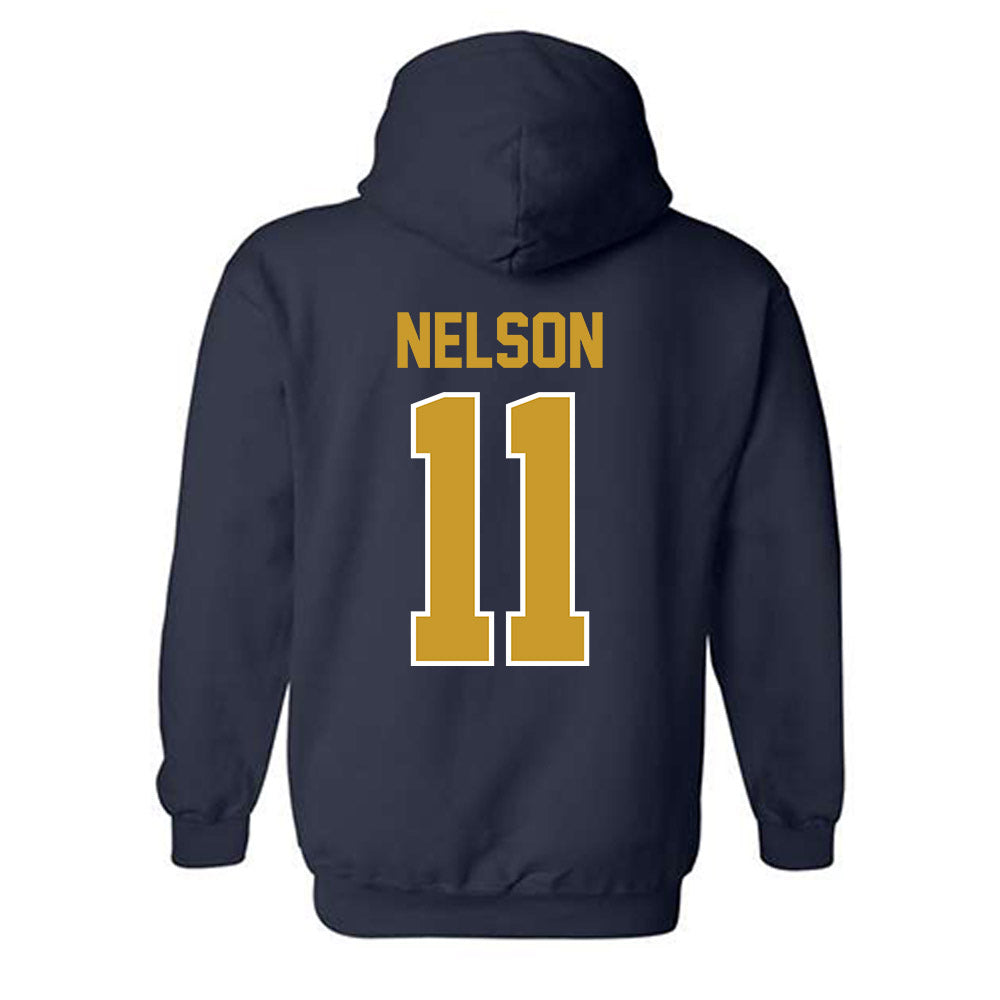 Notre Dame - NCAA Men's Ice Hockey : Danny Nelson - Classic Shersey Hooded Sweatshirt-1