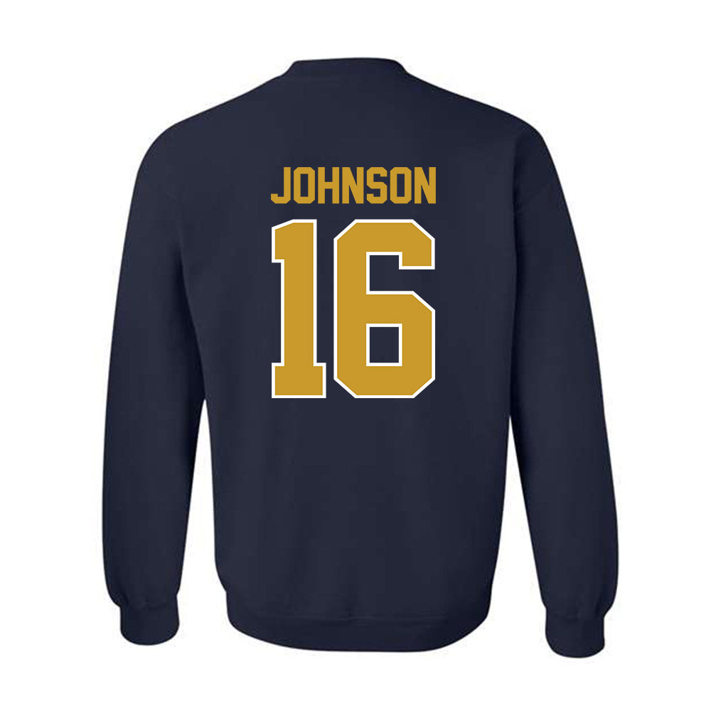 Notre Dame - NCAA Football : Tae Johnson - Classic Shersey Crewneck Sweatshirt-1