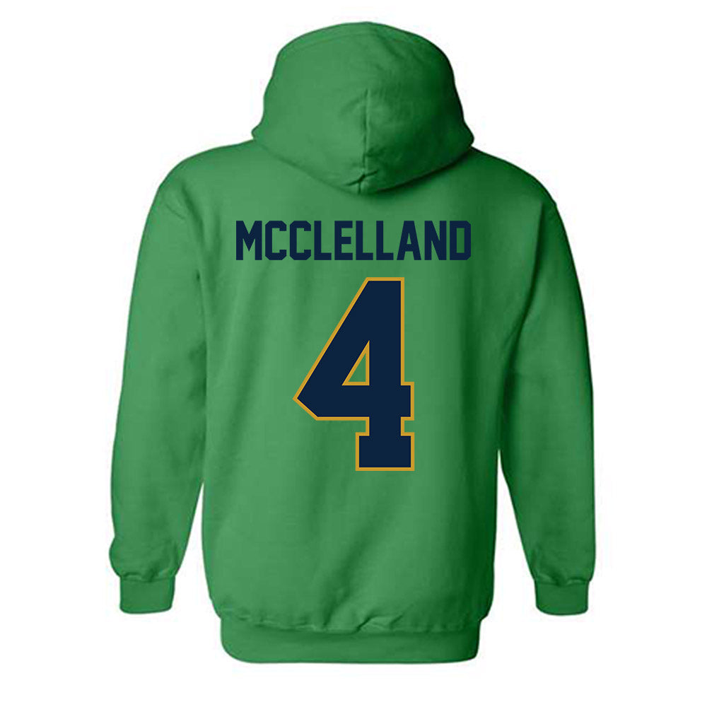 Notre Dame - NCAA Women's Lacrosse : Ellie McClelland - Classic Shersey Hooded Sweatshirt-1