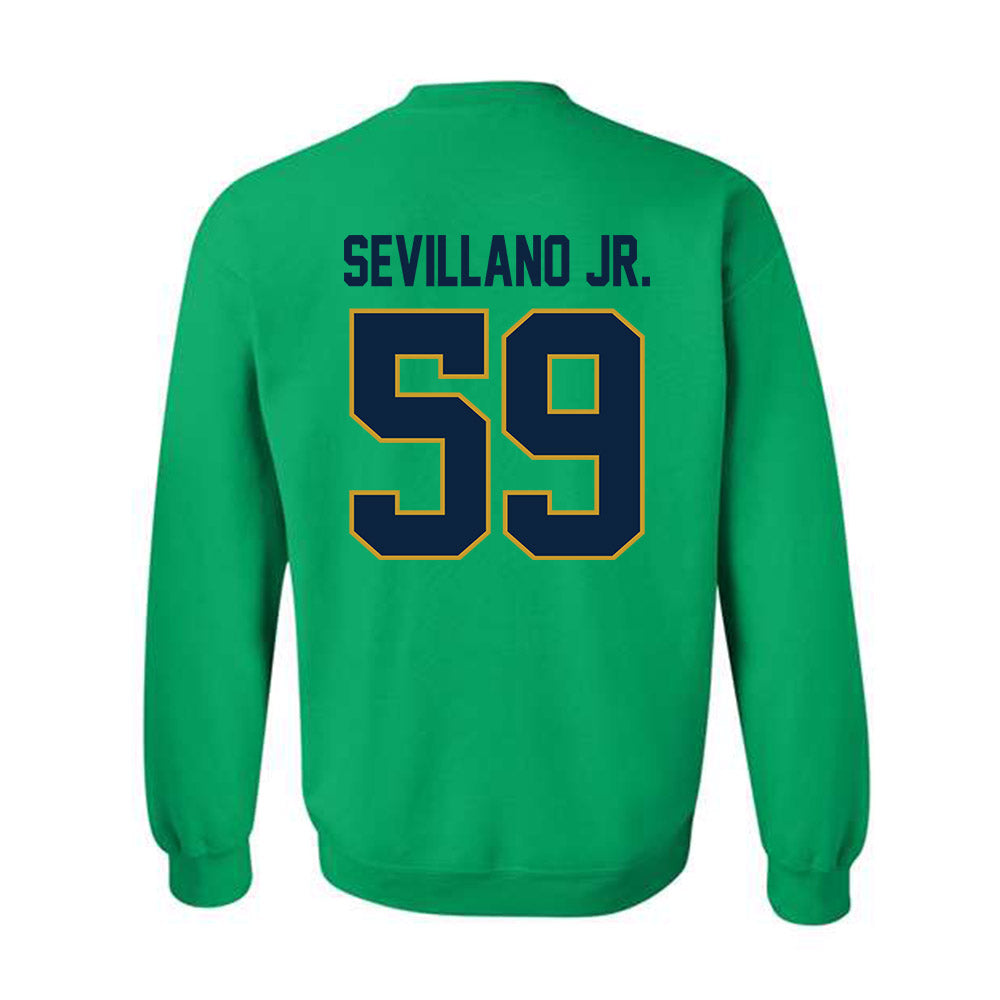 Notre Dame - NCAA Football : Sean Sevillano Jr. - Classic Shersey Crewneck Sweatshirt-1
