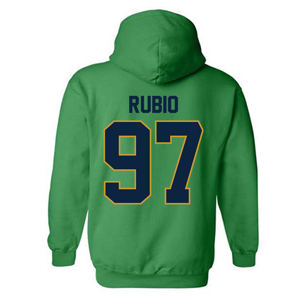 Notre Dame - NCAA Football : Gabriel Rubio - Classic Shersey Hooded Sweatshirt-1
