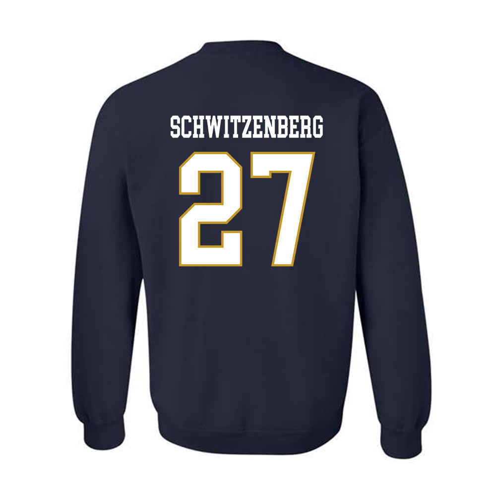 Notre Dame - NCAA Men's Lacrosse : Nate Schwitzenberg - Classic Fashion Shersey Crewneck Sweatshirt-1