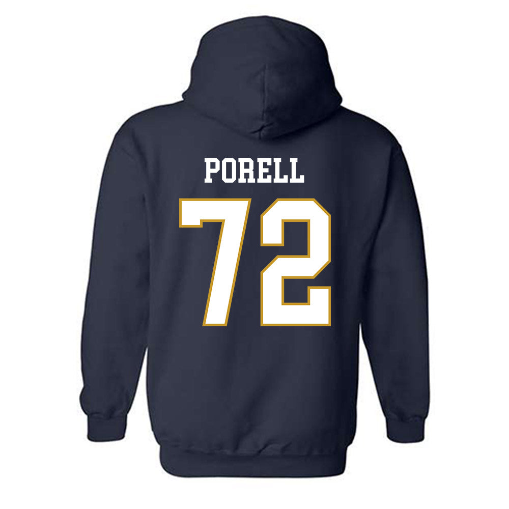 Notre Dame - NCAA Men's Lacrosse : Thomas Porell - Classic Fashion Shersey Hooded Sweatshirt-1