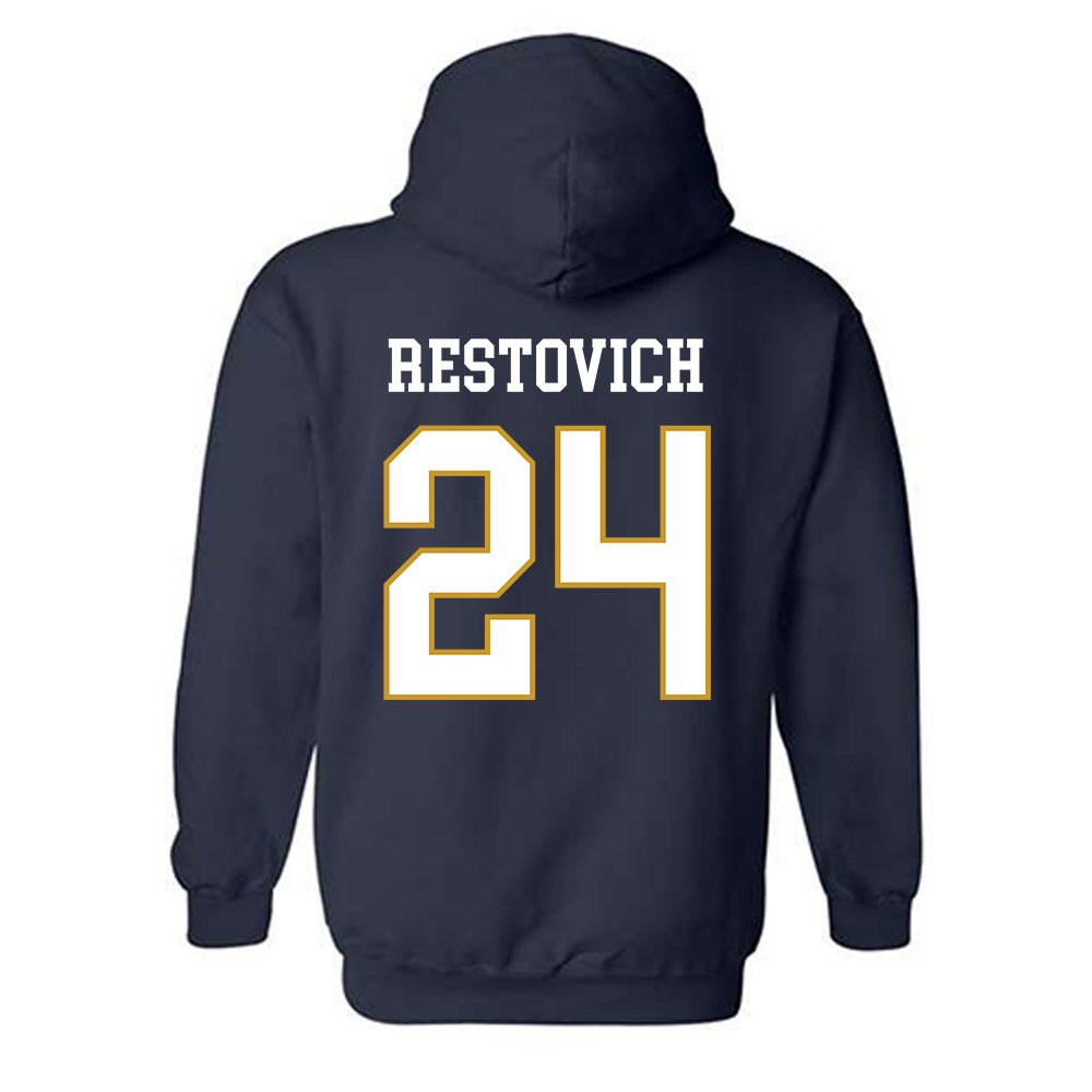 Notre Dame - NCAA Women's Soccer : Grace Restovich - Classic Fashion Shersey Hooded Sweatshirt