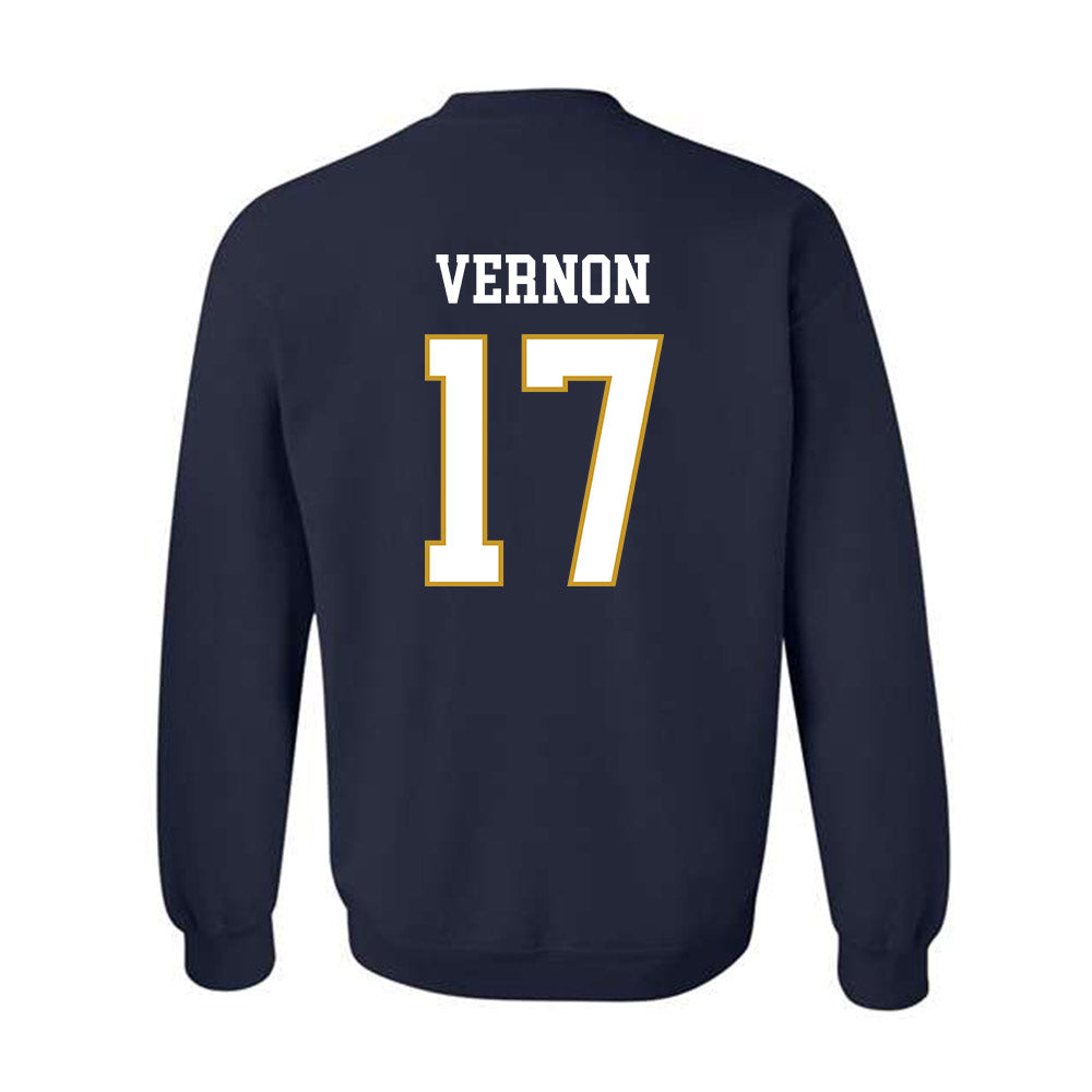 Notre Dame - NCAA Football : Brenan Vernon - Classic Fashion Shersey Crewneck Sweatshirt-1