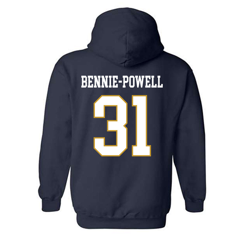 Notre Dame - NCAA Football : Taebron Bennie-Powell - Classic Fashion Shersey Hooded Sweatshirt-1