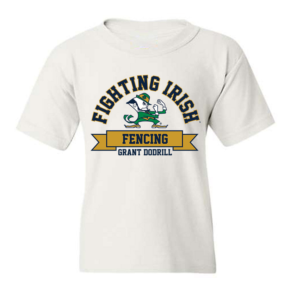 Notre Dame - NCAA Men's Fencing : Grant Dodrill - Classic Fashion Shersey Youth T-Shirt-0