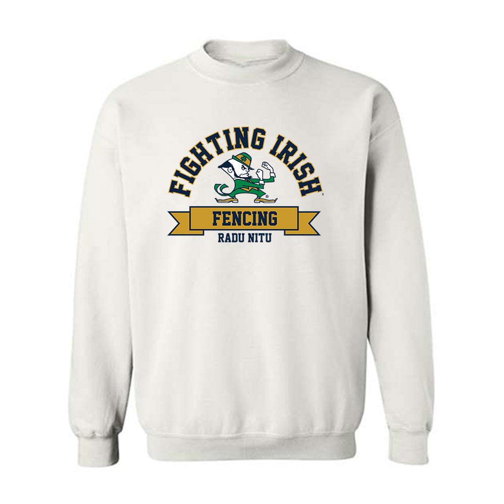 Notre Dame - NCAA Men's Fencing : Radu Nitu - Classic Fashion Shersey Crewneck Sweatshirt-0