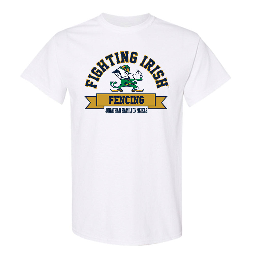 Notre Dame - NCAA Men's Fencing : Jonathan Hamilton-Meikle - Classic Fashion Shersey T-Shirt-0
