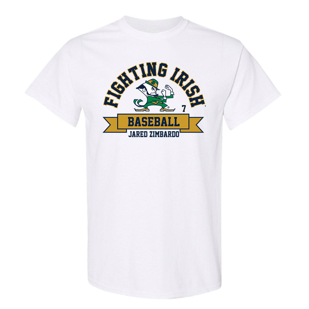 Notre Dame - NCAA Baseball : Jared Zimbardo - Classic Fashion Shersey T-Shirt
