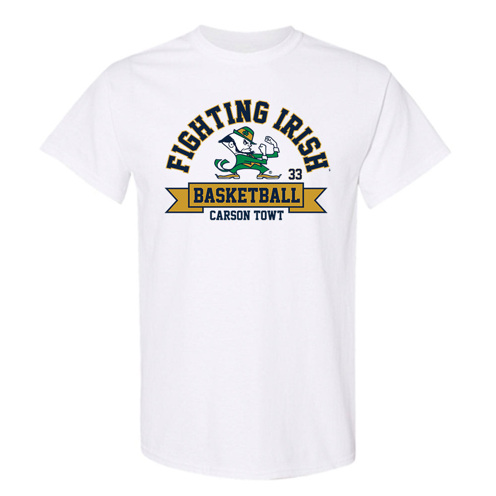 Notre Dame - NCAA Men's Basketball : Carson Towt - Classic Fashion Shersey T-Shirt-0