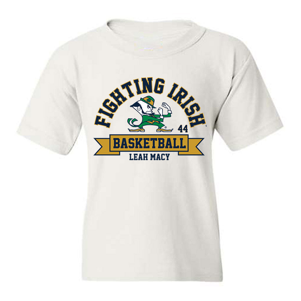 Notre Dame - NCAA Women's Basketball : Leah Macy - Classic Fashion Shersey Youth T-Shirt-0