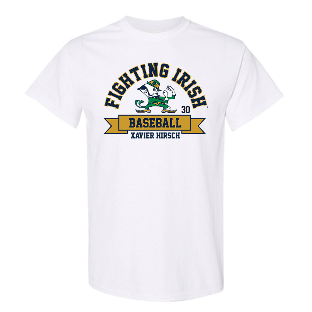 Notre Dame - NCAA Baseball : Xavier Hirsch - Classic Fashion Shersey T-Shirt-0
