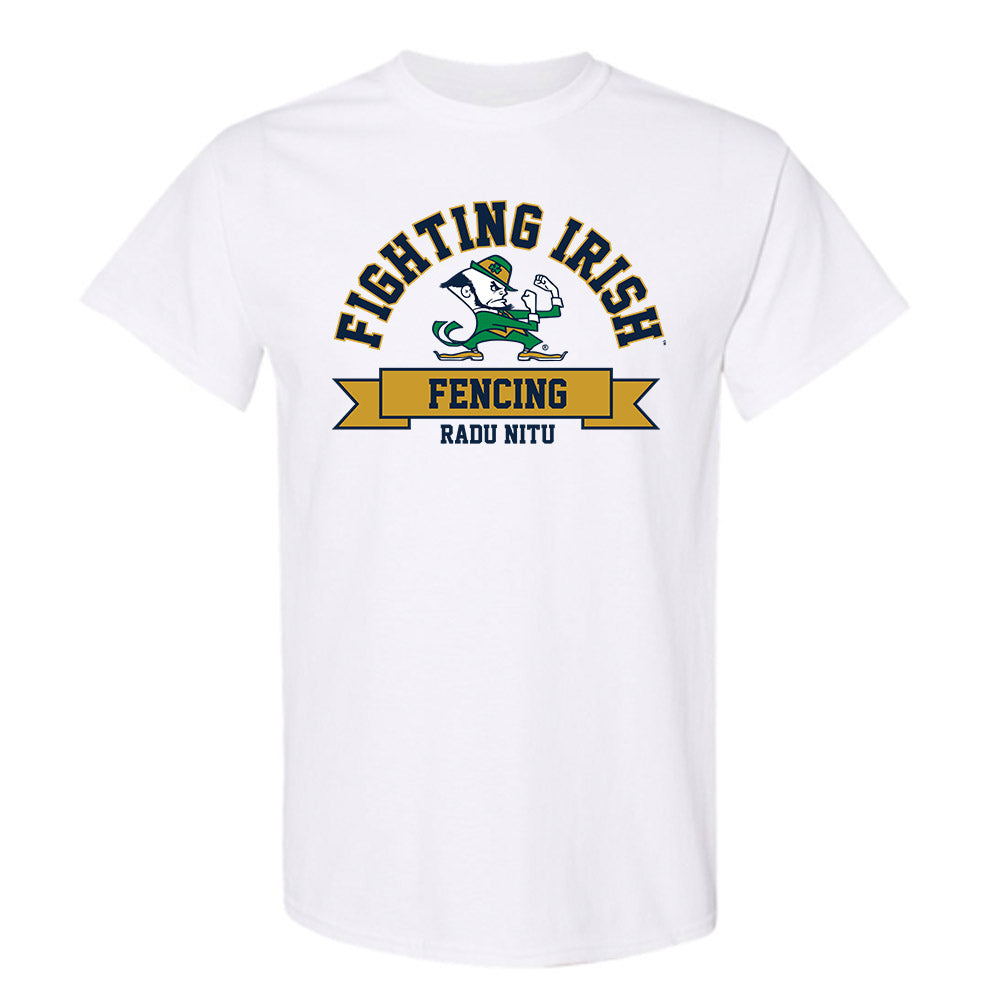 Notre Dame - NCAA Men's Fencing : Radu Nitu - Classic Fashion Shersey T-Shirt-0