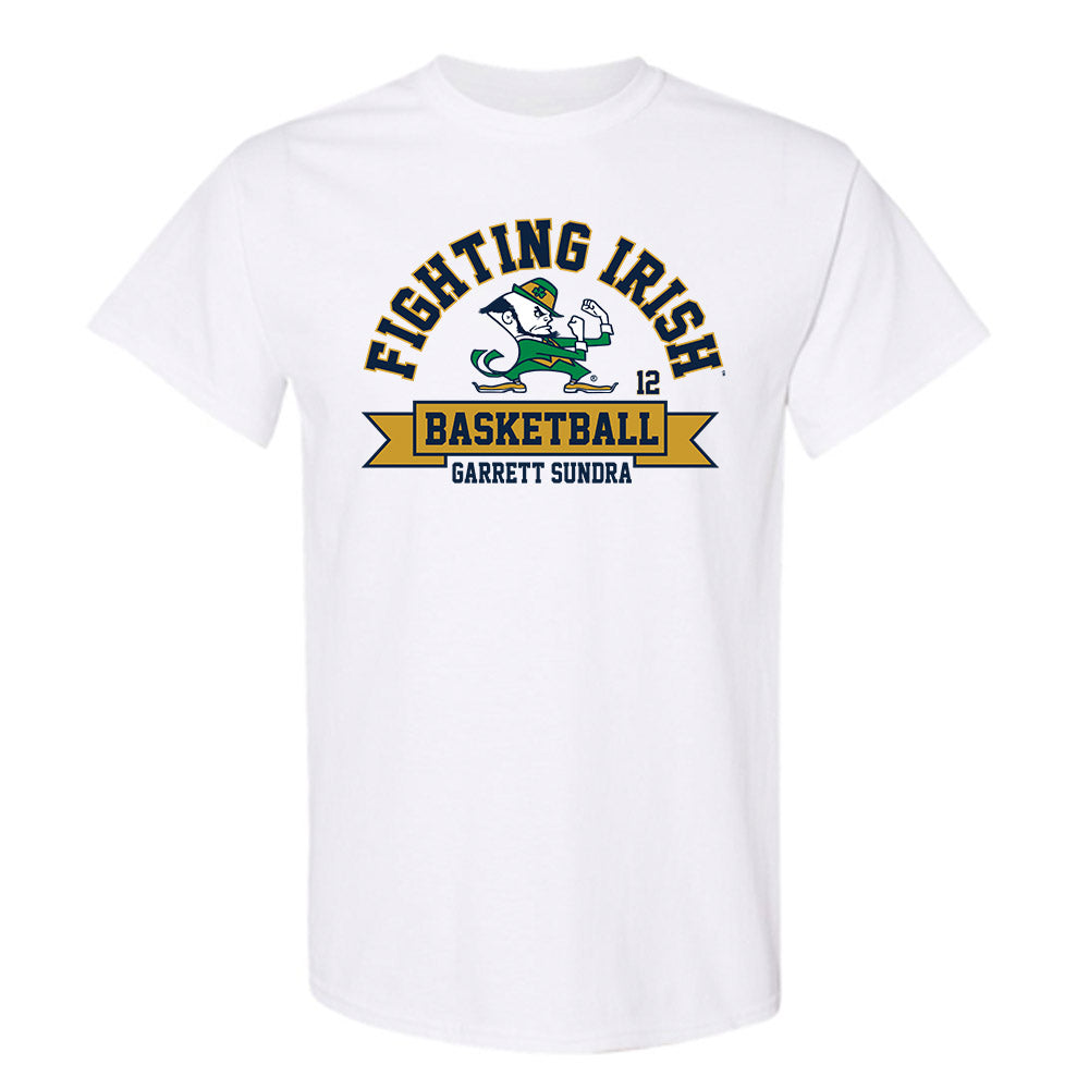 Notre Dame - NCAA Men's Basketball : Garrett Sundra - Classic Fashion Shersey T-Shirt-0