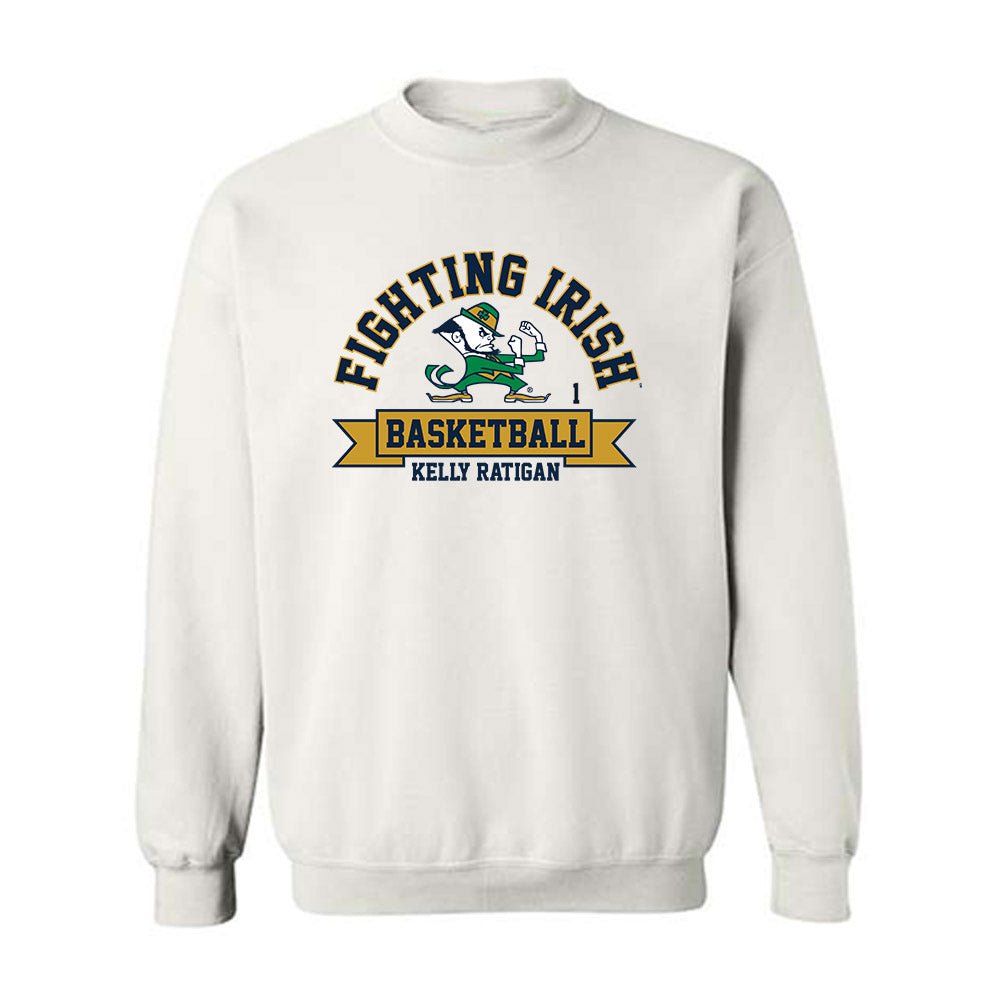 Notre Dame - NCAA Women's Basketball : Kelly Ratigan - Classic Fashion Shersey Crewneck Sweatshirt-0