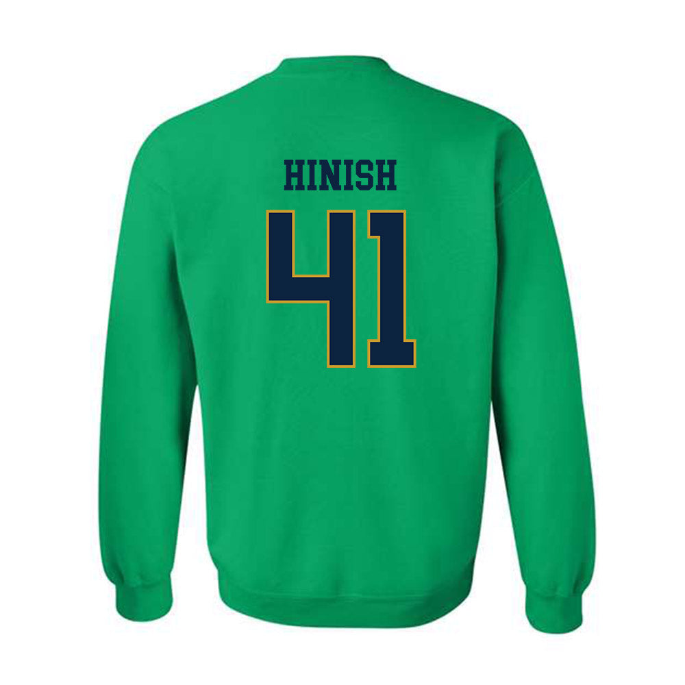 Notre Dame - NCAA Football : Donovan Hinish - Classic Fashion Shersey Crewneck Sweatshirt-1