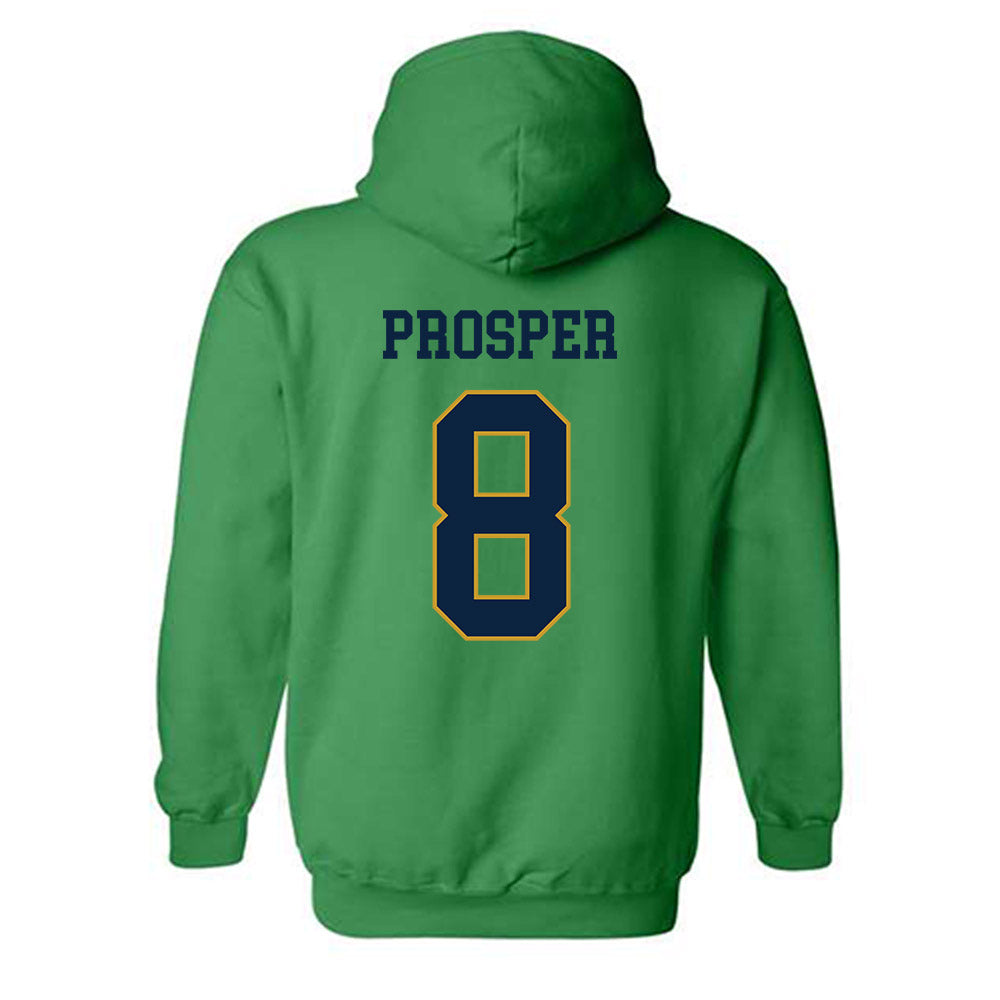 Notre Dame - NCAA Women's Basketball : Cassandre Prosper - Classic Fashion Shersey Hooded Sweatshirt-1