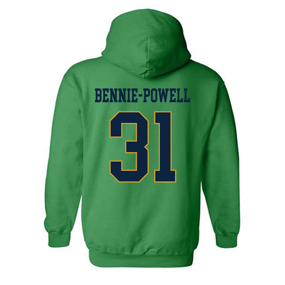 Notre Dame - NCAA Football : Taebron Bennie-Powell - Classic Fashion Shersey Hooded Sweatshirt-1