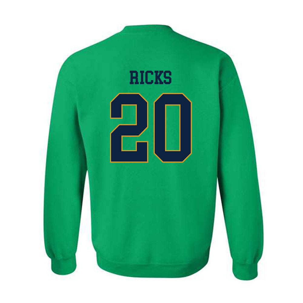 Notre Dame - NCAA Baseball : Caleb Ricks - Classic Fashion Shersey Crewneck Sweatshirt-1