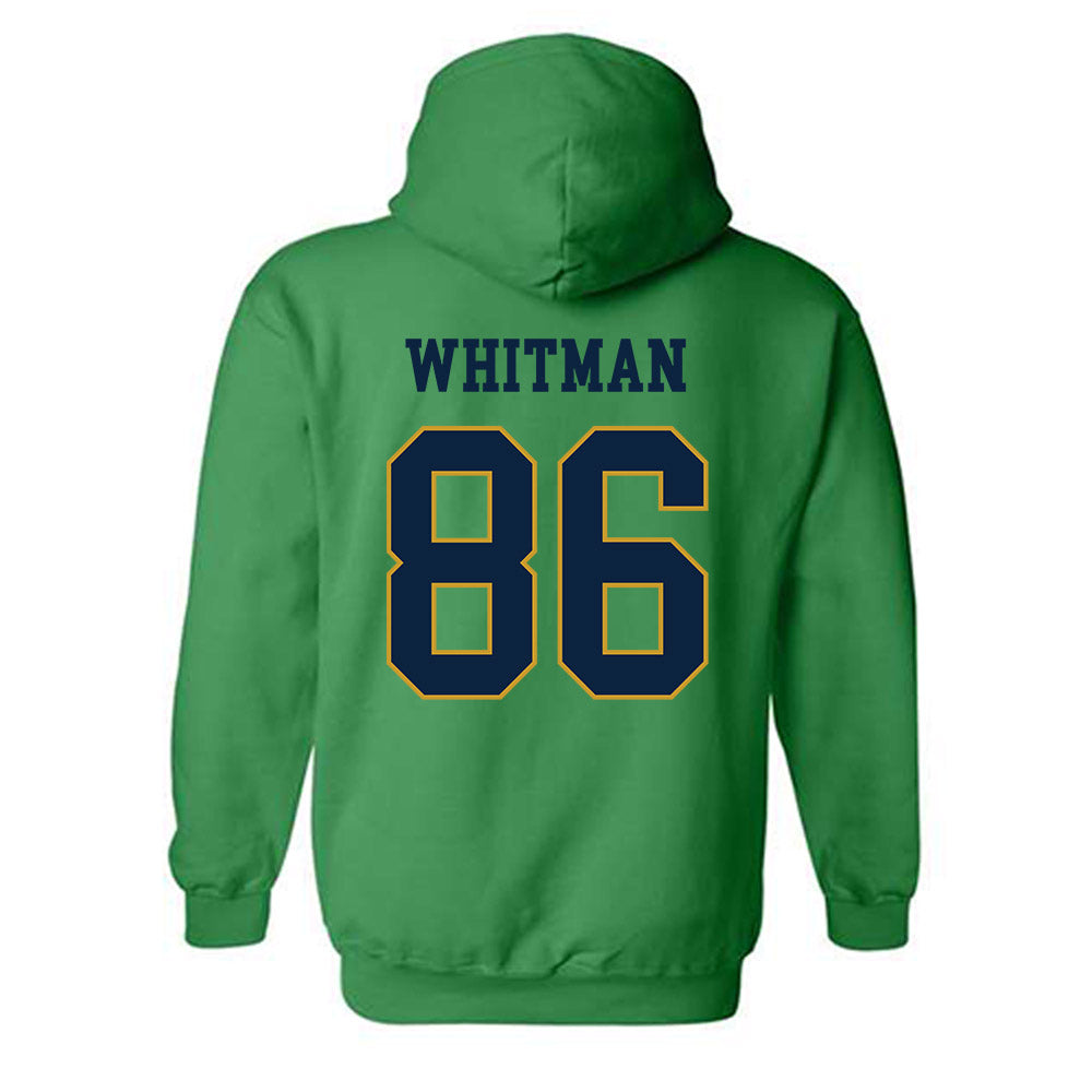 Notre Dame - NCAA Football : Alex Whitman - Classic Fashion Shersey Hooded Sweatshirt-1