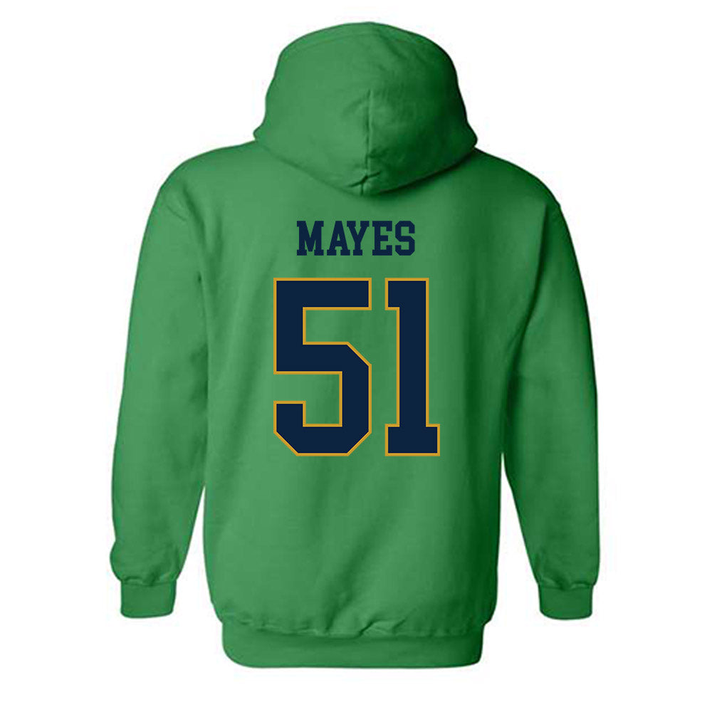 Notre Dame - NCAA Baseball : Justin Mayes - Classic Fashion Shersey Hooded Sweatshirt-1