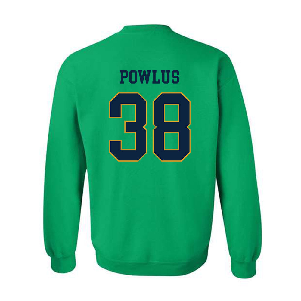 Notre Dame - NCAA Football : Tommy Powlus - Classic Fashion Shersey Crewneck Sweatshirt-1