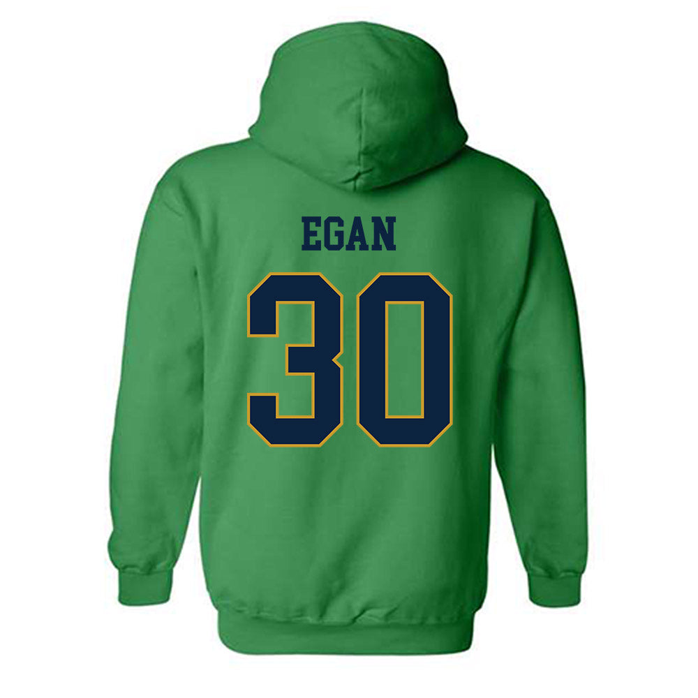 Notre Dame - NCAA Men's Soccer : Liam Egan - Classic Fashion Shersey Hooded Sweatshirt-1