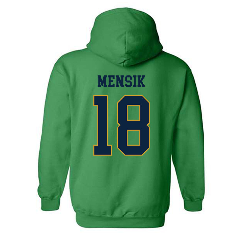 Notre Dame - NCAA Women's Soccer : Berkley Mensik - Classic Fashion Shersey Hooded Sweatshirt-1
