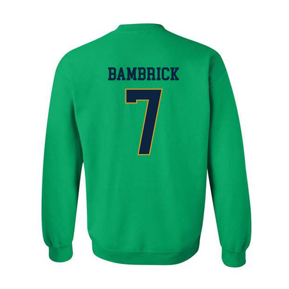 Notre Dame - NCAA Men's Lacrosse : Joey Bambrick - Classic Fashion Shersey Crewneck Sweatshirt-1