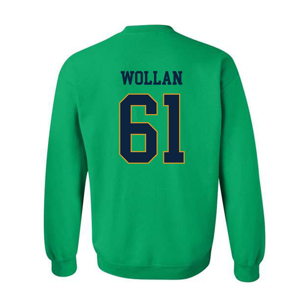 Notre Dame - NCAA Football : Robbie Wollan - Classic Fashion Shersey Crewneck Sweatshirt-1